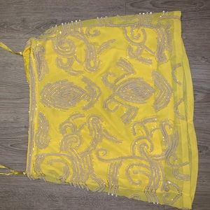Yumi Kim Size M Beaded Yellow Miniskirt
